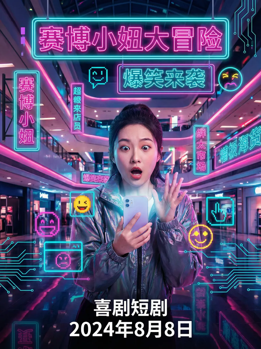 幸福到万家40集预告 搞笑喜剧短剧 - 赛博小妞大冒险海报